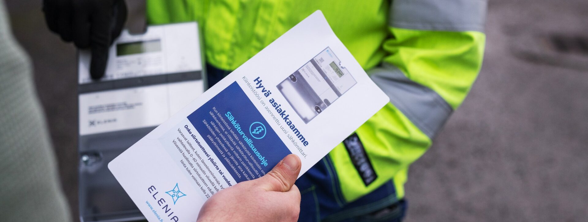 Sähkömittarin lukuohjeet asiakkaalle